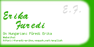 erika furedi business card